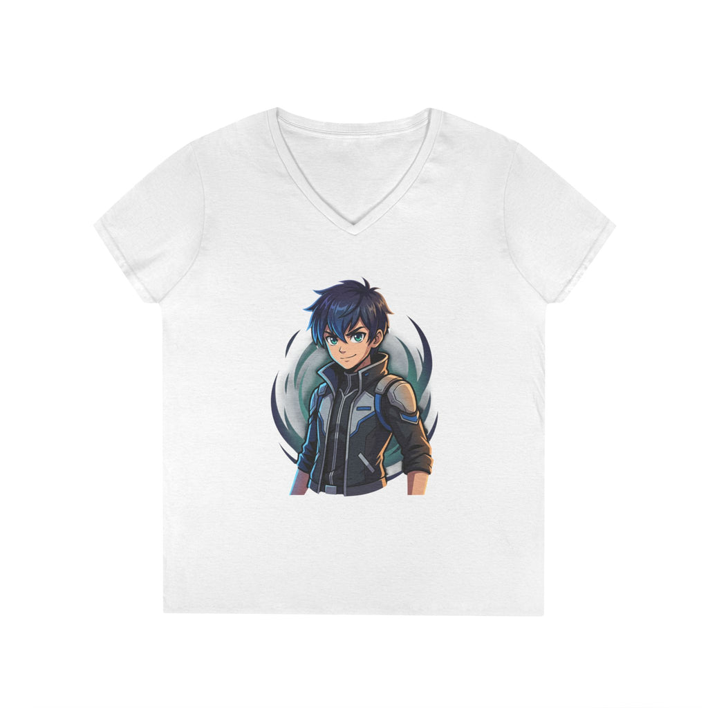 Anime Boy Character V-Neck Tee